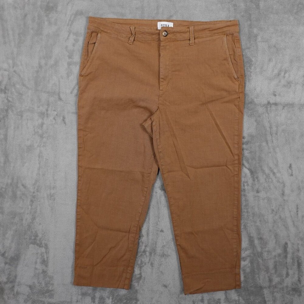 Pistola pants high rise capri women's 32 tan